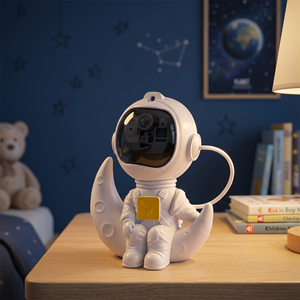 Lampe de nuit LED moderne Symphony, projecteur d'étoiles amélioré, fusée spatiale, pour chambre à coucher, ciel étoilé, télécommande, ABS blanc - Product Image 3