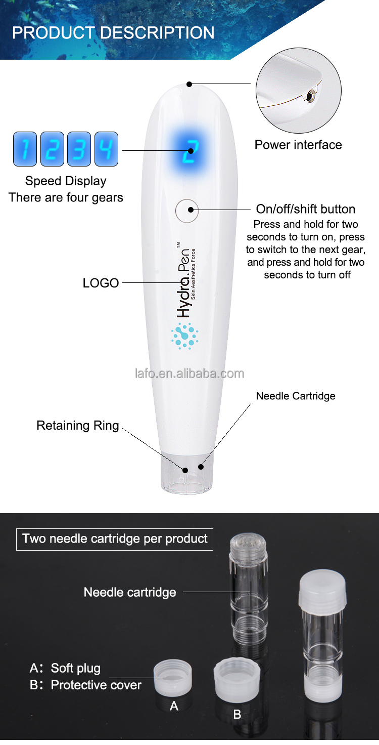 Hydrapen acne scar removal microneedling system derma pen home use hidrapen electric derma microneedling pen h2 hydra pe