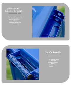 Poubelle <span class=keywords><strong>rectangulaire</strong></span> classique de 50 L, debout, pour cuisine, bureau, en <span class=keywords><strong>plastique</strong></span>, avec roulettes, écologique, en HDPE, gestion des déchets suspendue - Product Image 3