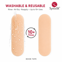 Accessoire de mode féminin réutilisable et lavable, bande adhésive push-up en silicone solide pour poitrine, disponible en 3 longueurs
