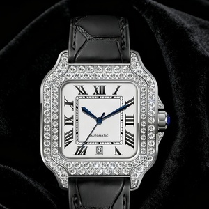 High Quality Luxury Automatic <b>Mechanical</b> <b>Watch</b> Hafl Bust Diamond Moissanite Sport Square Pass Diamond Tester Hip Power Reserve - Product Image 2