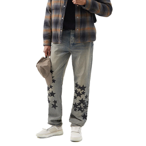 Pantaloni <span class=keywords><strong>Jeans</strong></span> <span class=keywords><strong>Jeans</strong></span> da uomo con toppa in <span class=keywords><strong>pelle</strong></span> <span class=keywords><strong>di</strong></span> Star della moda - Product Image 5