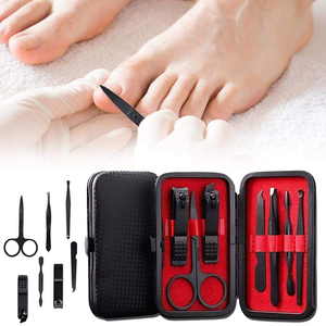 Set Professionale 7 in 1 per Pedicure e Manicure in Acciaio Inossidabile con Custodia da Viaggio in Pelle Nera - Product Image 6