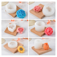 Molde de Silicona para Velas Candyer Personalizable de Alta Calidad, Libre de BPA, para Decoración DIY, Molde de Silicona con Forma de Flor para Hacer Velas