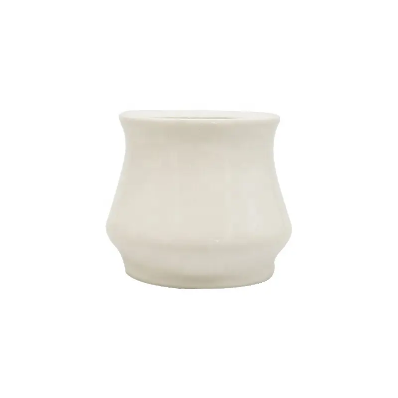 Wholesale white Ceramic Marble Round ceramic Plants flower pot Ceramic jar