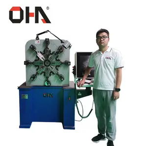 Mesin Pegas Pembuat CNC Otomatis Cam Bebas OHA-1026