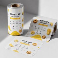 Rouleau de film de laminage personnalisé BOPP CPP PE pour emballage alimentaire souple, résistant à l'humidité, surface brillante, qualité alimentaire