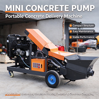 Mini pompe à béton diesel, moteur haute efficacité, productivité 10-15 m³/h, livraison rapide personnalisée pour chantier de construction
