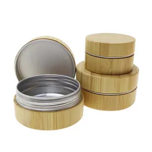 Custom Eco Friendly Custom Wooden Bamboo Cosmetic Skin Care Packaging Bottle Jar Container