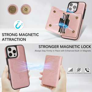 เคสโทรศัพท์หนังแท้ลายสัตว์ ดีไซน์ลายนูน สำหรับรุ่น 16; พร้อมช่องใส่บัตร รองรับการชาร์จไร้สาย ขายตรงจากโรงงาน - Product Image 3