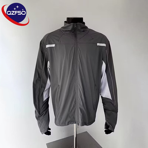 QZFSO Custom Streetwear <b>Lightweight</b> Mesh Zip up Windbreaker Breathable Quick-dry Polyester Sun Protection <b>Jacket</b> With Hood - Product Image 6