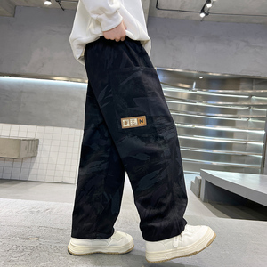 Spot personnalisé en gros garçons automne et hiver saison tube droit pantalons cargo polyvalents à la mode pour enfants - Product Image 2