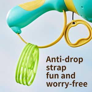 Lanceur et attrapeur de disques volants grenouille à corde en plastique pour enfants, jeu d'extérieur interactif <span class=keywords><strong>parent</strong></span>-enfant pour la famille, 5-7 ans - Product Image 4