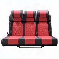 Siège triple pliable de type chariot pour camping-cars OLIVER ; banquette arrière réglable transformable en lit