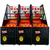 Nouvelle machine de basket-ball d'arcade commerciale pliable en métal avec support anglais, jeu électronique pour centres de divertissement