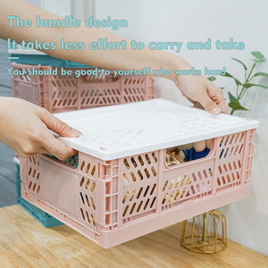 2020 nuevo estilo medio hogares plegable cocina frutas cesta de almacenamiento con tapa - Product Image 5