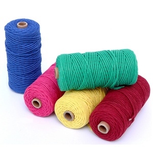 <span class=keywords><strong>Filato</strong></span> <span class=keywords><strong>macrame</strong></span> all'ingrosso della corda del cotone del cavo del macramè di 3mm della cina - Product Image 2