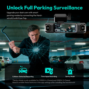 360 Dashcam Cyberpunk <b>Dash</b> Cam Hardwire Kit Fuse Tap 24H Parking Mode Sentry Mode Power Cable Type-C 12V-30V G980H - Product Image 5