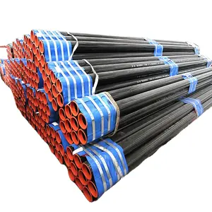 Tianjin factory astm a106 gr.b sch80 black coating seamless steel linepipe