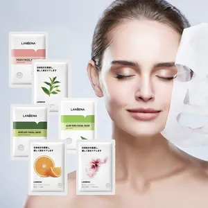 Venta al por mayor cara máscara cuidado de la piel envío gratis-LANBENA-mascarilla facial de frutas, fórmula japonesa, cuidado de la piel, envío gratis
