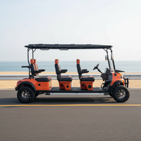 Voiturette de golf électrique personnalisée Rainbow 6 places avec batterie au lithium 72V et moteur 5kw certifiée DOT pour les terrains de golf et les clubs
