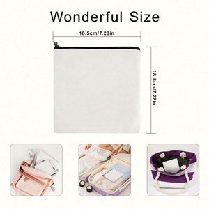 Cotton Square <b>Small</b> Cloth <b>Wallet</b> Custom Pattern Key Mobile Phone Zipper Storage Pencil Case Cosmetic Bag - Product Image 5