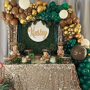 Kit d'<span class=keywords><strong>arche</strong></span> de guirlande de ballons en latex sur le thème de la jungle safari vert sauvage pour premier anniversaire, anniversaire, célébrations, décoration de fête - Product Image 6