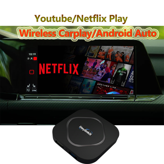 AITV CP-Z1 Carplay for VW Toyota Android Auto with Netflix and Youtube Movie Video Play 1-Year Warranty