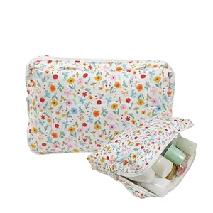  40 Pcs Canvas Makeup Bags Bulk Travel Cosmetic Pouch