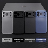 Étui de téléphone portable en PP super fin, antichoc, protection 360°, anti-traces de doigts, protection de l'objectif, surface mate, couleurs personnalisables