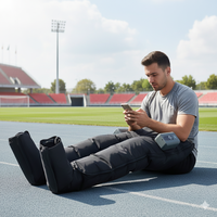 Pantalon de massage à compression d'air à 6 chambres VU Wireless, dispositif IPC, système de thérapie par compression pneumatique pour le sport, la remise en forme et la rééducation