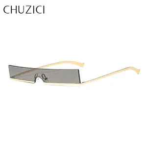 CHUZICI Fashion Half Frame Small Rectangle Sunglasses Women Brand Designer Ins Popular 1 Piece Red Shades Men