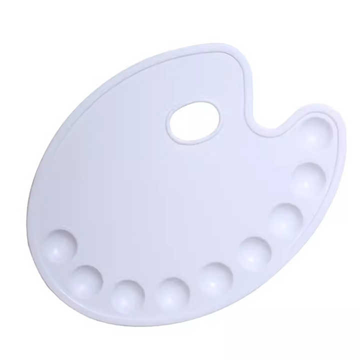 4 Tavolozze Pittura Alluminio 12 Pozzetti - Per Acrilico, Olio, Acquerello - 23x11 Cm