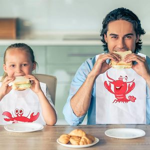 Tabliers amusants en plastique jetables <span class=keywords><strong>pour</strong></span> adultes et enfants, personnalisés en gros <span class=keywords><strong>pour</strong></span> les fêtes de cuisson de l'écrevisse et les produits de la mer - Product Image 6