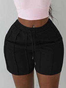 Shorts <span class=keywords><strong>de</strong></span> <span class=keywords><strong>sport</strong></span> vintage <span class=keywords><strong>en</strong></span> <span class=keywords><strong>coton</strong></span> surdimensionnés pour femmes, style streetwear, brodés sur mesure, avec cordon <span class=keywords><strong>de</strong></span> serrage à la taille, pour le cyclisme - Product Image 6