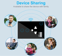 Summao-enchufe inteligente multifunción con Control remoto por aplicación, WiFi, Panel de interruptor de pared integrado con USB