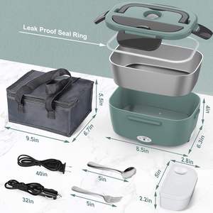 กล่องอุ่นอาหารแบบพกพา 110V/220V/12V/24V ใช้ไฟฟ้า พร้อมคู่มือการใช้งาน - Product Image 5