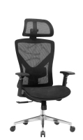 Chaise de bureau moderne pivotante en chrome et tissu PU, design ergonomique, hauteur réglable, dossier solide en mousse, pour usage commercial et domestique