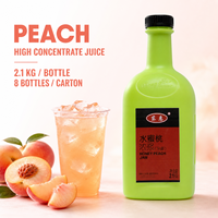 Premium Hooggeconcentreerd Sap 8X, Echte Fruit Smaak, 2,1kg x 8/Verpakking, voor Bubble Tea Shops & Juice Bars, OEM