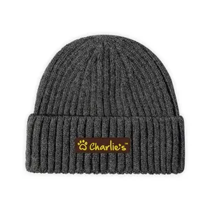 Moda peludo tejido mohair acrílico unisex alta calidad invierno liso teñido personalizado cálido tejido calentado gorro