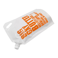 Sac d'emballage liquide de lavage à bec verseur imprimé personnalisé de 3 L, sac en plastique de lavage debout de haute qualité blanc