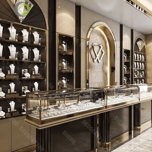 Vitrines de présentation de bijoux sur mesure, aménagement de magasins de bijouterie de luxe pour les centres commerciaux - Product Image 3