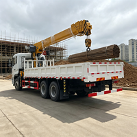 Caminhão Guindaste Dongfeng 6x4 12 Toneladas com Lança Reta de 5 Seções Chengli e Caixa de Carga de 8,5m - Fornecimento da China