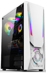 Boîtier <span class=keywords><strong>PC</strong></span> Gaming Vide de Grande Qualité, Très Populaire, pour Ordinateur de Bureau, Boîtier ATX, Arc-en-ciel Noir Blanc USB OEM - Product Image 5