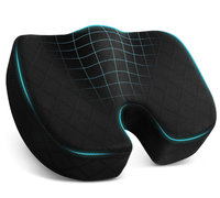 Coussin de siège en mousse à mémoire de forme antidérapant oreiller de fesses pour oreillers lombaires coussins de siège pour bureau d'ordinateur, fauteuil roulant, conduite