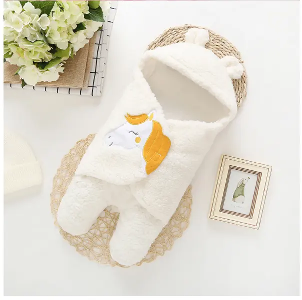 Neonato inverno passeggino avvolgere coperta spessa calda maglia neonato sacchi a pelo sacco a pelo piccolo bambino
