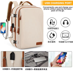 Sac à dos de voyage en nylon tendance avec système de compression sous vide, sac à bagages extensible, <span class=keywords><strong>port</strong></span> de charge USB pour les vacances et les voyages d'affaires - Product Image 4