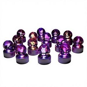 Venta al por Mayor de Fábrica, Nuevo Diseño, Bola de Cristal K9 de Pokémon, Bola de Cristal Transparente de 50 mm, Decoración para el Hogar con Base LED - Product Image 1
