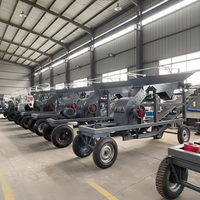 Concasseur à marteaux mobile et portable à moteur diesel certifié CE, économique, pour le granit, le basalte, les mines d'or et les matériaux rocheux