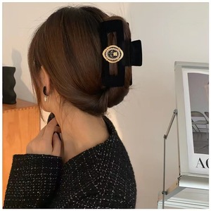 ที่คาดผมผู้หญิง,ที่หนีบผมโบโรสกำมะหยี่หรูหราเรโทร - Product Image 4